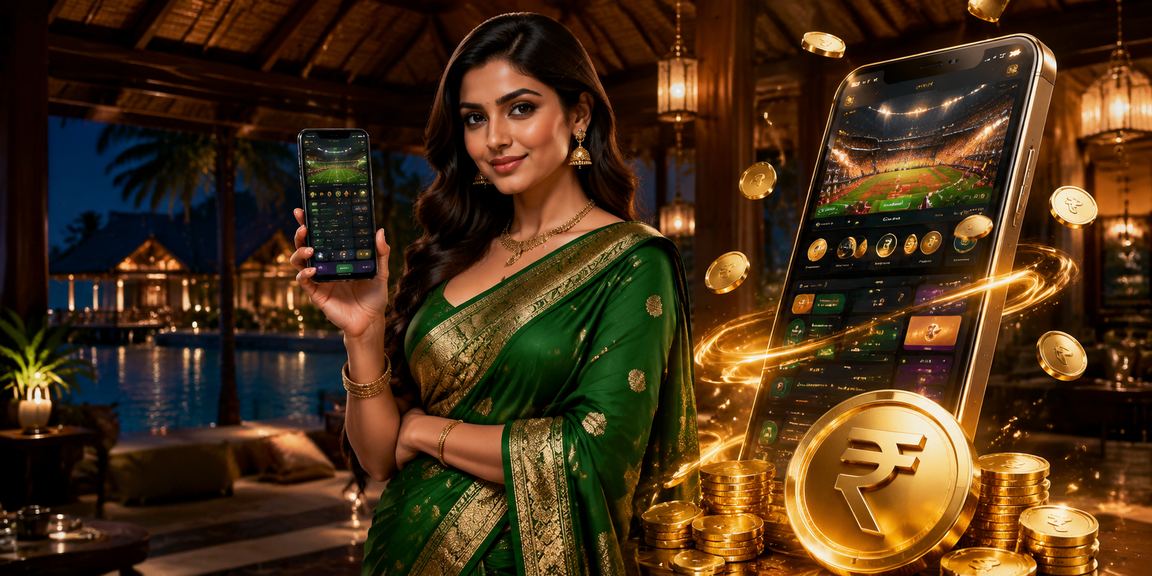Mobile casino app user registering account in saree